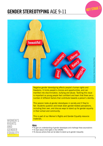 GENDER STEREOTYPING (Key Stage 2)