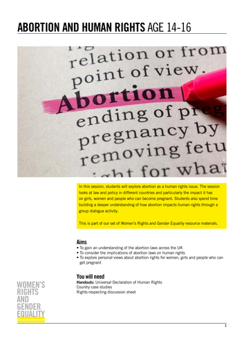 Session 6: ABORTION AND HUMAN RIGHTS