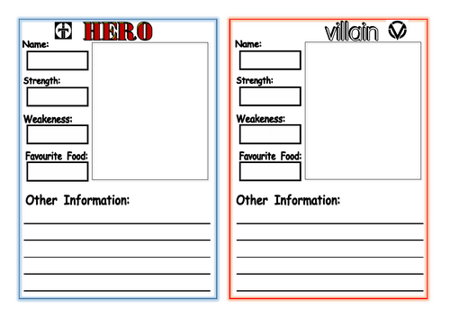 Superhero Caption Cards