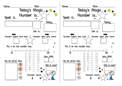Number of the Day Year 2 (6-7 years old)