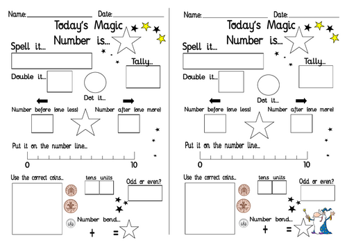 Number of the Day (Year 1) A5 Format 5-6 years of age