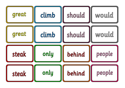 Memory Game (Year 2 words)