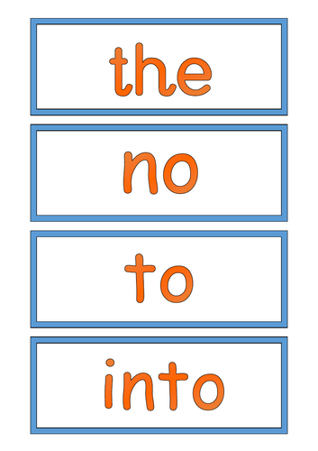 Phase 2, Phase 3 and Phase 4 High Frequency Words and Tricky Words