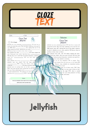 Cloze text - Jellyfish + Solutions