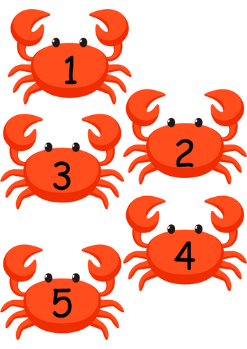 Numbers 1-20 - Crabs