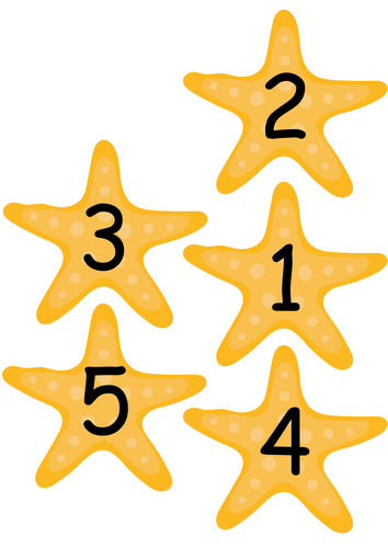 Numbers 1 to 10 - Starfish and Shells