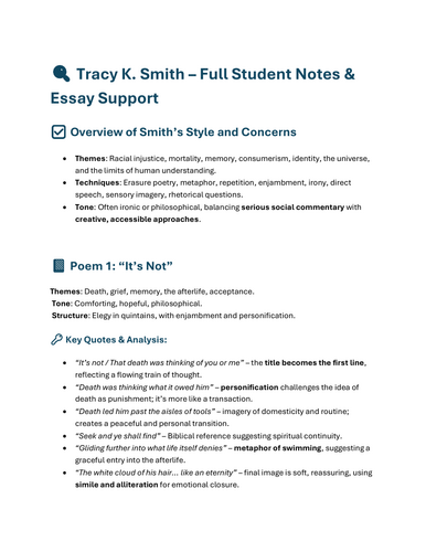 Tracy K. Smith: Mastering the Poems – Themes, Techniques & Quotes for Top Grade