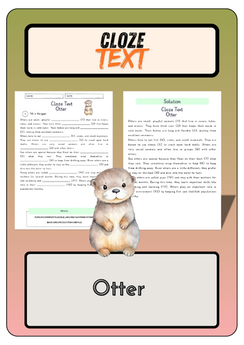 Cloze text - Otter + Solutions