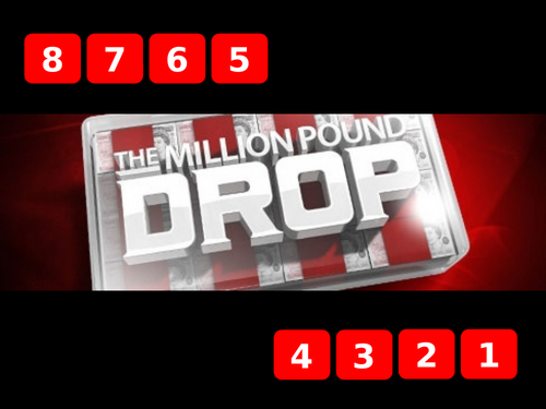 Million pound drop KS2 SATS maths revision game