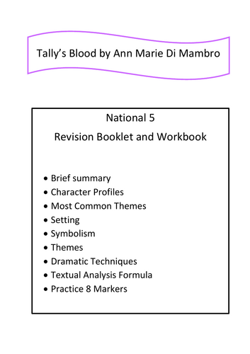 Tally's Blood Revision Booklet and Workbook