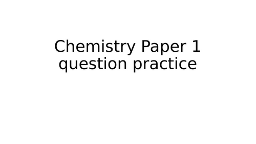 AQA Chemistry Paper 1 extended response exam questions 2018-2023