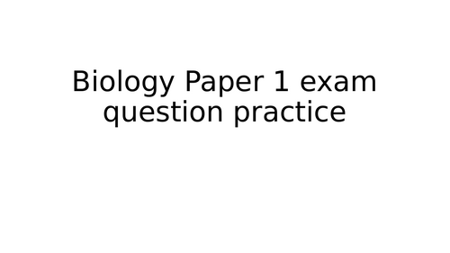 AQA Biology extended response questions Paper 1 with mark scheme