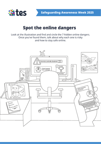 Spot the online dangers worksheet