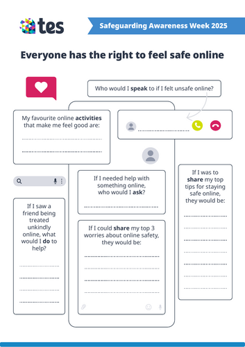 Online safety discussion activity