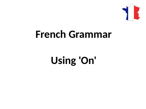 Using "On" with -ER Verbs