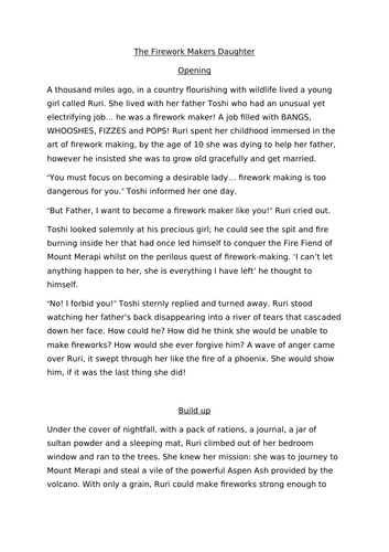 The Firework Makers Daughter Excellence Model