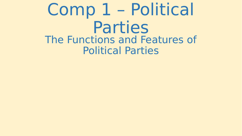 Political Parties (Edexcel Politics)
