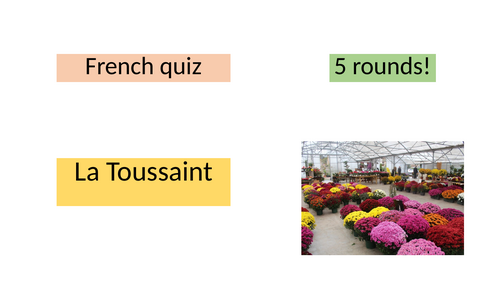 French Quiz - La Toussaint