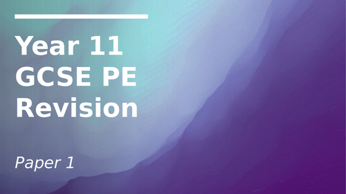 OCR GCSE PE Paper 1 Revision Questions on a Powerpoint