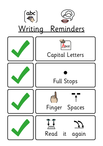 Reception Symbolised Writing Prompy