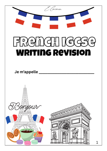 Cambridge iGCSE French writing revision booklet