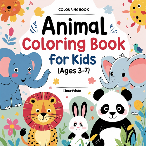 Animal Coloring Book for Kids (Ages 3–7)