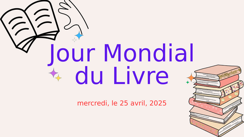 French: World Book Day - Jour Mondial du Livre