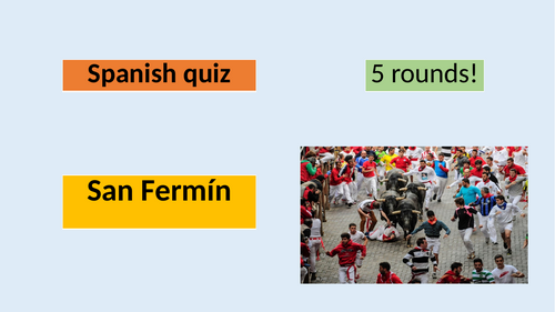 Spanish San Fermin Quiz