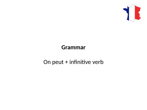 On peut + infinitive verb