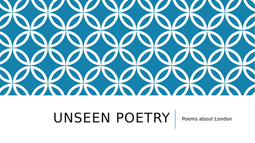 AQA GCSE Unseen poetry lesson