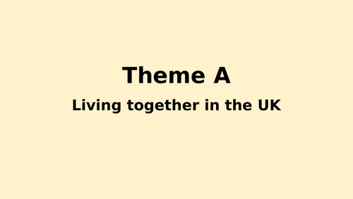 Edexcel Theme A Revision Slides