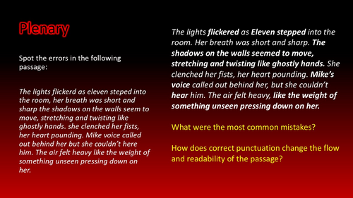 Stranger Things Descriptive Writing