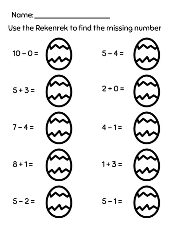 rekenrek number facts sheets HA LA SEN
