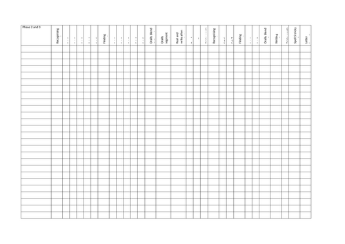 phonics tracker