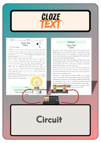 Cloze text - Circuit + Solutions
