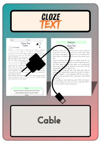 Cloze text - Cable + Solutions