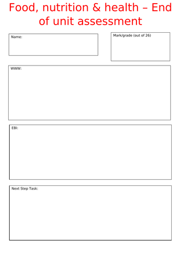 AQA Food Prep & Nutrition  - Complete food nutrition and health