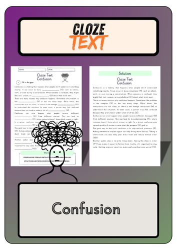 Cloze text - Confusion + Solutions