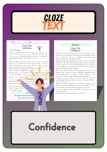Cloze text - Confidence + Solutions