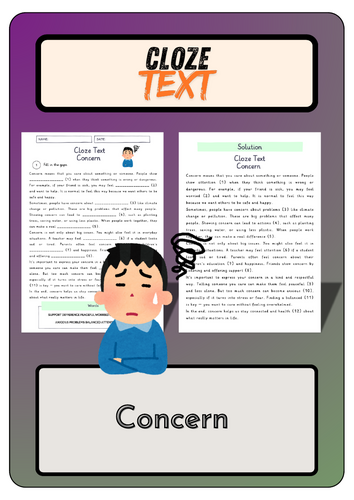 Cloze text - Concern + Solutions