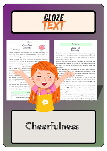 Cloze text - Cheerfulness + Solutions