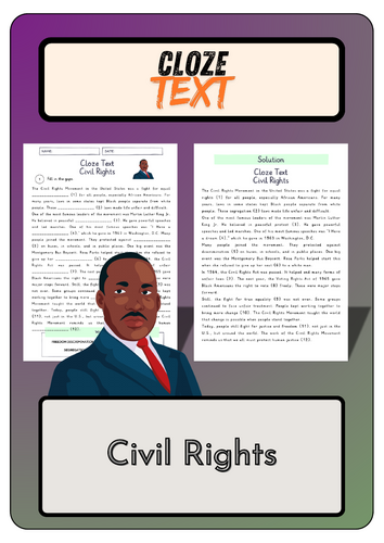 Cloze text - Civil Rights + Solutions