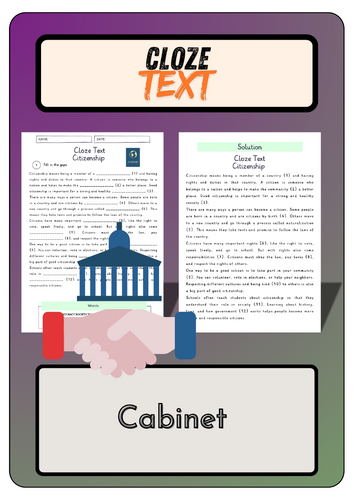 Cloze text - Cabinet + Solutions
