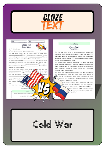 Cloze text - Cold War + Solutions