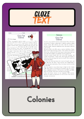 Cloze text - Colonies + Solutions