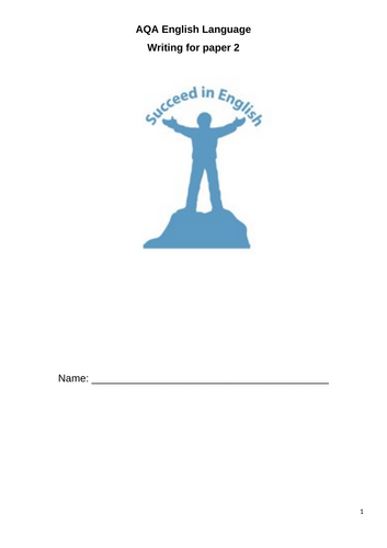 AQA English Language paper 2 Section B: Writing WTM (Walking talking mock) 2025 PPT & student book