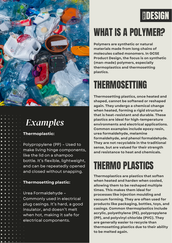 Polymers: Revision Sheet