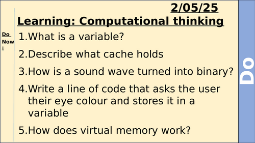 Subroutines - Programming Procedures Lesson GCSE Computer Science Python