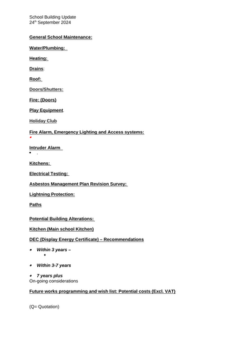 Building Report Template