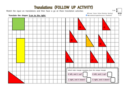 Translation of Shapes / Plots (Year 5/Year 6) KS2
